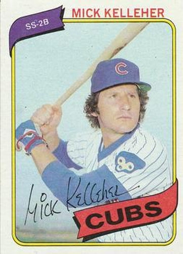 #323 Mick Kelleher - Chicago Cubs - 1980 Topps Baseball