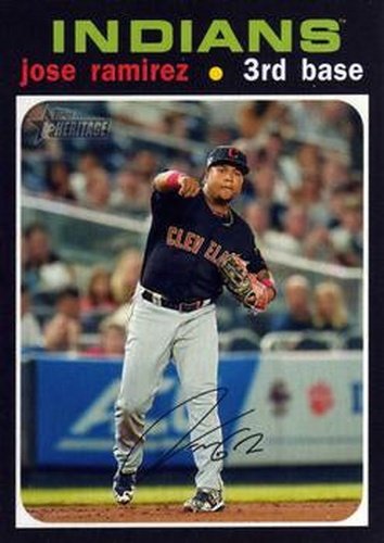 #324 Jose Ramirez - Cleveland Indians - 2020 Topps Heritage Baseball