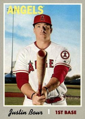 #324 Justin Bour - Los Angeles Angels - 2019 Topps Heritage Baseball