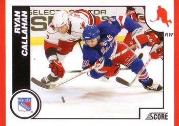 #324 Ryan Callahan - New York Rangers - 2010-11 Score Hockey