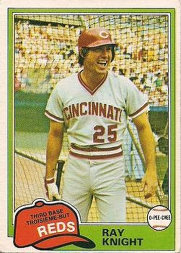 #325 Ray Knight - Cincinnati Reds - 1981 O-Pee-Chee - Gray Back Baseball