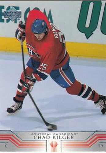 #325 Chad Kilger - Montreal Canadiens - 2001-02 Upper Deck Hockey