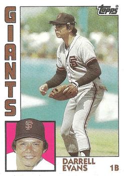 #325 Darrell Evans - San Francisco Giants - 1984 Topps Baseball