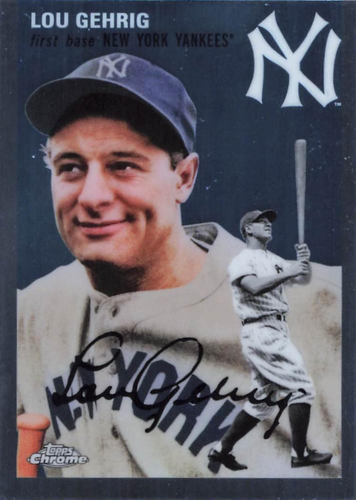 #325 Lou Gehrig - New York Yankees - 2023 Topps Chrome Platinum Anniversary Baseball
