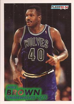 #325 Mike Brown - Minnesota Timberwolves - 1993-94 Fleer Basketball