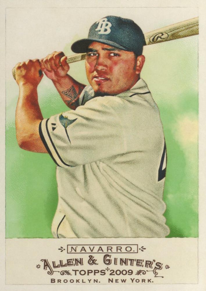 #325 Dioner Navarro - Tampa Bay Rays - 2009 Topps Allen & Ginter Baseball