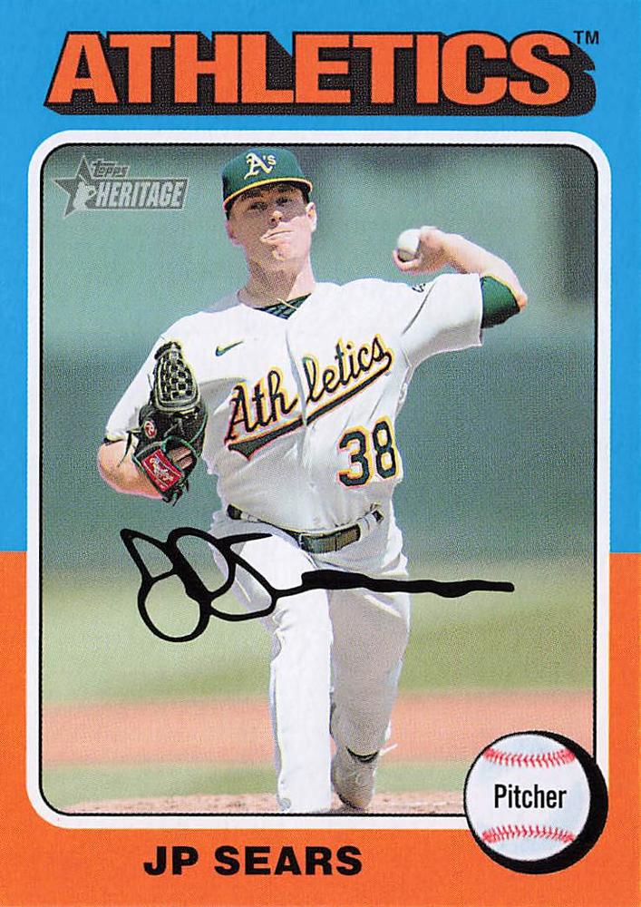 #325 JP Sears - Oakland Athletics - 2024 Topps Heritage Baseball