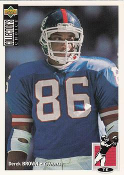 #326 Derek Brown - New York Giants - 1994 Collector's Choice Football