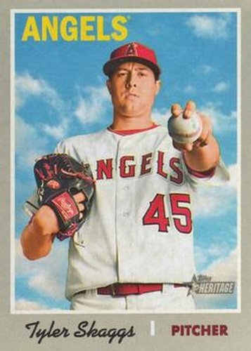 #326 Tyler Skaggs - Los Angeles Angels - 2019 Topps Heritage Baseball