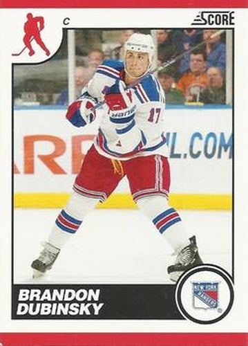 #326 Brandon Dubinsky - New York Rangers - 2010-11 Score Hockey