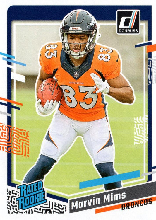 #327 Marvin Mims - Denver Broncos - 2023 Donruss Football