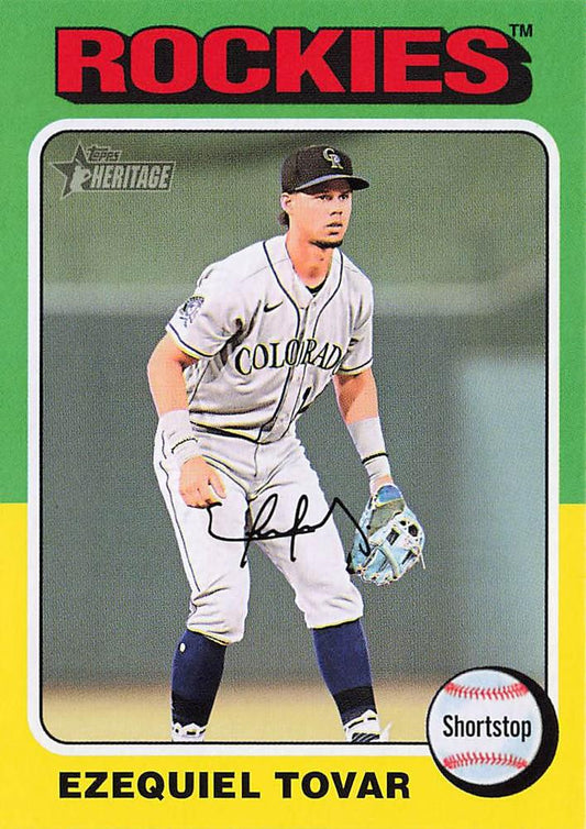 #328 Ezequiel Tovar - Colorado Rockies - 2024 Topps Heritage Baseball