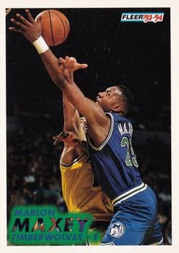 #328 Marlon Maxey - Minnesota Timberwolves - 1993-94 Fleer Basketball