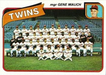 #328 Minnesota Twins / Gene Mauch - Minnesota Twins - 1980 Topps Baseball