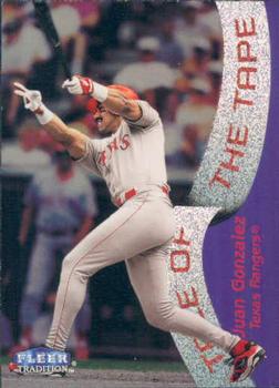 #328 Juan Gonzalez - Texas Rangers - 1998 Fleer Tradition Baseball