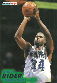 #329 Isaiah Rider - Minnesota Timberwolves - 1993-94 Fleer Basketball