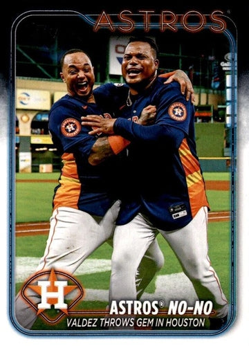 #329 Astros No-No: Valdez Throws Gem in Houston - Houston Astros - 2024 Topps Baseball