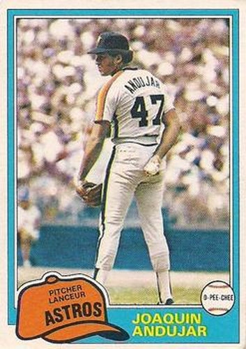 #329 Joaquin Andujar - Houston Astros - 1981 O-Pee-Chee - Gray Back Baseball
