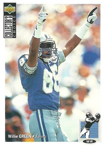 #329 Willie Green - Detroit Lions - 1994 Collector's Choice Football