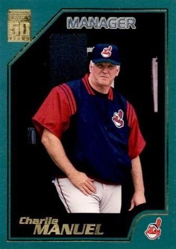 #329 Charlie Manuel - Cleveland Indians - 2001 Topps Baseball