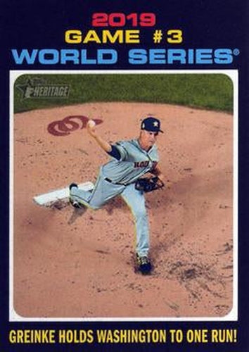#329 Greinke Holds Washington To One Run! - Houston Astros - 2020 Topps Heritage Baseball