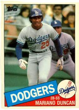 #32T Mariano Duncan - Los Angeles Dodgers - 1985 Topps Traded Baseball