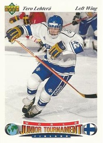 #32 Tero Lehtera - Finland - 1991-92 Upper Deck Czech World Juniors Hockey