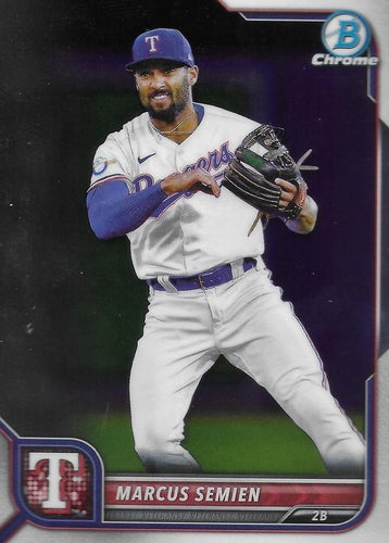 #32 Marcus Semien - Texas Rangers - 2022 Bowman Chrome Baseball