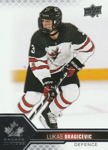 #32 Lukas Dragicevic - Canada - 2022-23 Upper Deck Team Canada Juniors Hockey