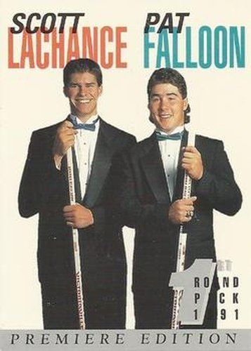 #32 Pat Falloon / Scott Lachance - 1991 Arena Draft Picks French Hockey