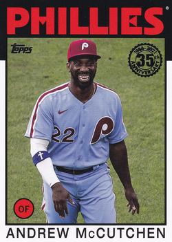 #86B-32 Andrew McCutchen - Philadelphia Phillies - 2021 Topps - 1986 Topps Baseball 35th Anniversary Series One Baseball