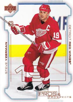 #32 Steve Yzerman - Detroit Red Wings - 2000-01 Upper Deck Pros & Prospects Hockey