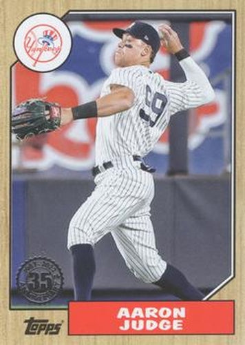 #87TBU-32 Aaron Judge - New York Yankees - 2022 Topps Update - 1987 Topps Baseball 35th Anniversary Baseball