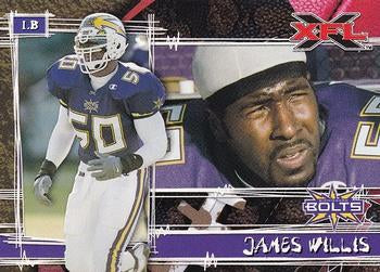 #32 James Willis - Birmingham Thunderbolts - 2001 Topps XFL Football