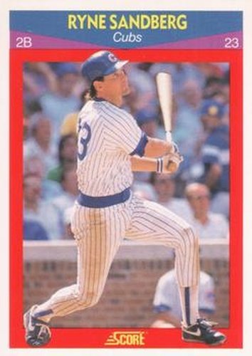 #32 Ryne Sandberg - Chicago Cubs - 1990 Score 100 Superstars Baseball