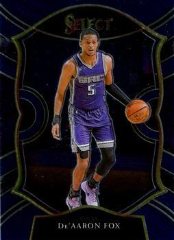 #32 De'Aaron Fox - Sacramento Kings - 2020-21 Panini Select - Blue Basketball