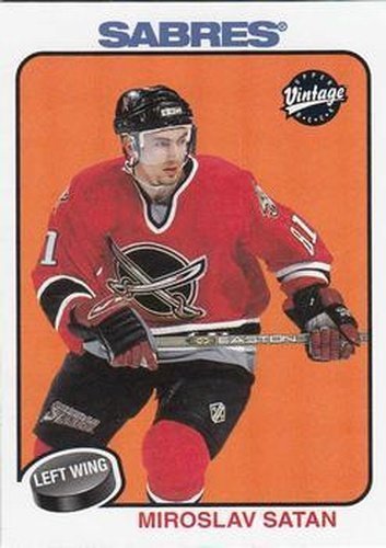 #32 Miroslav Satan - Buffalo Sabres - 2001-02 Upper Deck Vintage Hockey