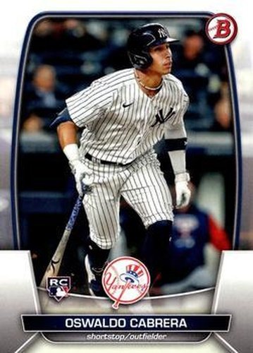 #32 Oswaldo Cabrera - New York Yankees - 2023 Bowman Baseball