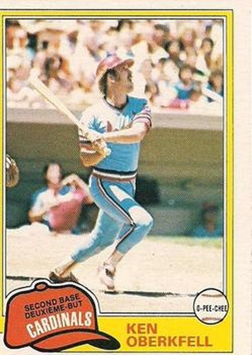 #32 Ken Oberkfell - St. Louis Cardinals - 1981 O-Pee-Chee - Gray Back Baseball
