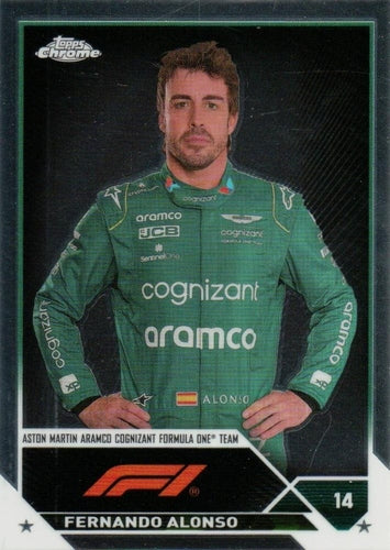 #32 Fernando Alonso - Aston Martin Aramco Cognizant F1 Team - 2023 Topps Chrome Formula 1 Racing