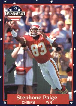 #32 Stephone Paige - Kansas City Chiefs - 1991 Fleer Stars 'n Stripes Football