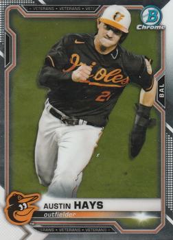 #32 Austin Hays - Baltimore Orioles - 2021 Bowman Chrome Baseball