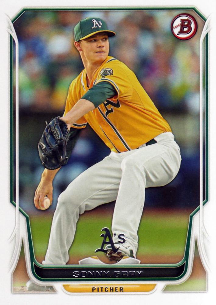 #32 Sonny Gray - Oakland Athletics - 2014 Bowman Baseball