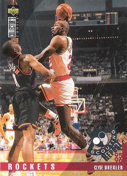 #330 Clyde Drexler - Houston Rockets - 1995-96 Collector's Choice Basketball