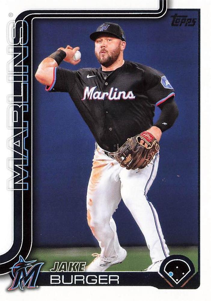 #330 Jake Burger - Miami Marlins - 2025 Topps Baseball