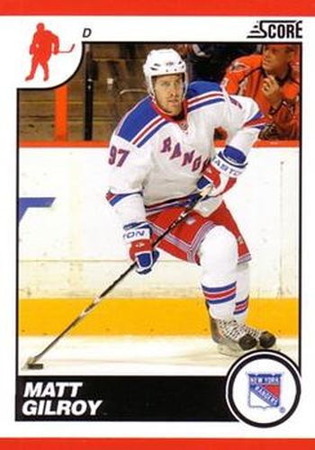#330 Matt Gilroy - New York Rangers - 2010-11 Score Hockey
