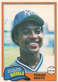 #330 Frank White - Kansas City Royals - 1981 O-Pee-Chee - Gray Back Baseball