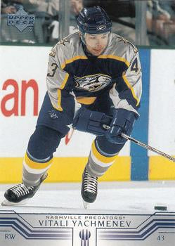 #330 Vitali Yachmenev - Nashville Predators - 2001-02 Upper Deck Hockey