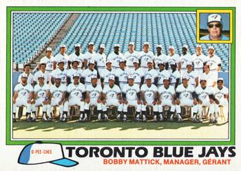 #331 Toronto Blue Jays / Bobby Mattick - Toronto Blue Jays - 1981 O-Pee-Chee - Gray Back Baseball