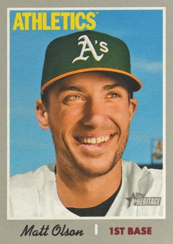 #331 Matt Olson - Oakland Athletics - 2019 Topps Heritage Baseball